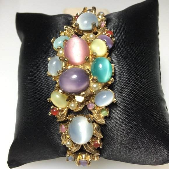 Vintage Fruit Salad Pedre Hidden Dial 17 Jewel Swiss Watch  1960s. Winds & Runs - Picture 12 of 14